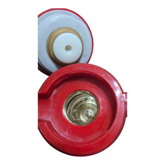 Vintage Eight O’Clock Coffee Logo Thermos Carafe Retro Red Plastic Coffee Server - Picture 5 of 5